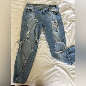 Ripped Light Denim Jeans
